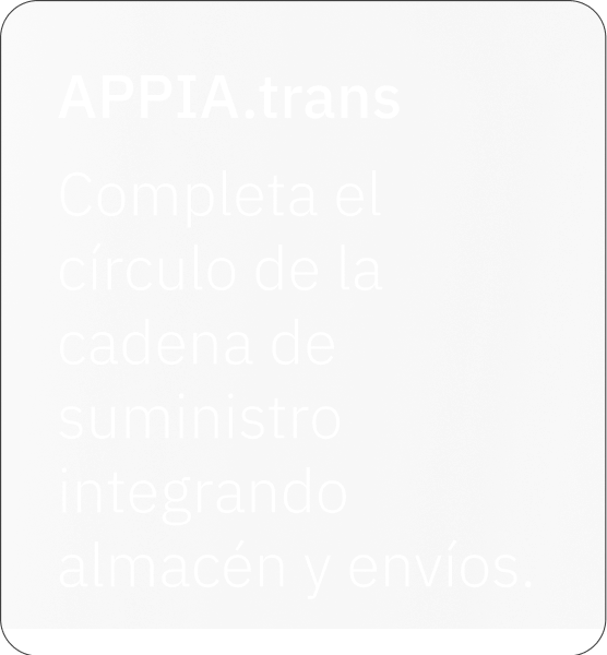 APPIA GROUP Software | Software para logística 7 APPIA.Privat | APPIAGROUP.IO